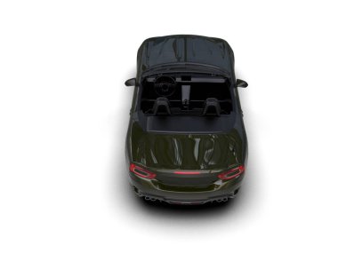 Beyaz zemin üzerinde izole edilmiş 3D resimleme spor araba