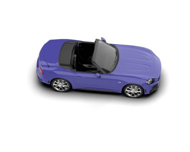 Beyaz zemin üzerinde izole edilmiş 3D resimleme spor araba