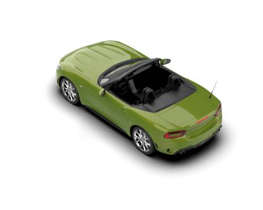 Beyaz zemin üzerinde izole edilmiş 3D resimleme spor araba