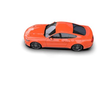 Beyaz zemin üzerinde izole edilmiş 3D resimleme spor araba