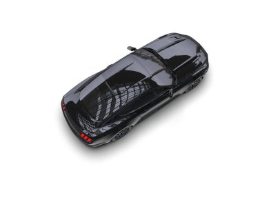 Beyaz zemin üzerinde izole edilmiş 3D resimleme spor araba