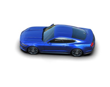 Beyaz zemin üzerinde izole edilmiş 3D resimleme spor araba