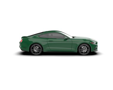 Beyaz zemin üzerinde izole edilmiş 3D resimleme spor araba