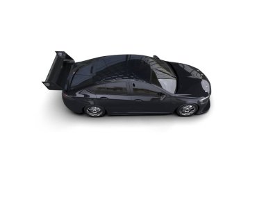 Beyaz zemin üzerinde izole edilmiş 3D resimleme spor araba