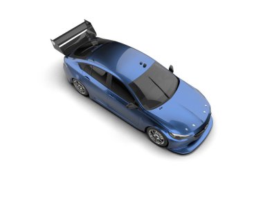 Beyaz zemin üzerinde izole edilmiş 3D resimleme spor araba