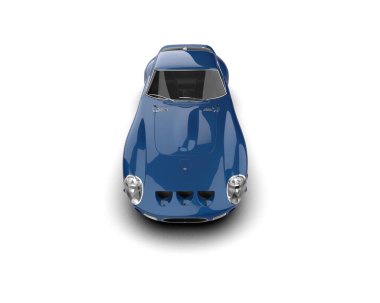 Beyaz zemin üzerinde izole edilmiş 3D resimleme spor araba