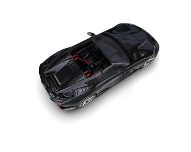 Beyaz zemin üzerinde izole edilmiş 3D resimleme spor araba