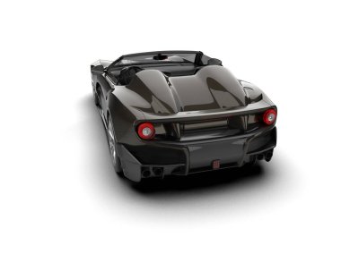 Beyaz zemin üzerinde izole edilmiş 3D resimleme spor araba