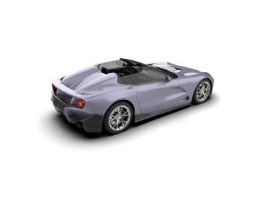 Beyaz zemin üzerinde izole edilmiş 3D resimleme spor araba