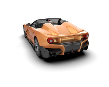 Beyaz zemin üzerinde izole edilmiş 3D resimleme spor araba