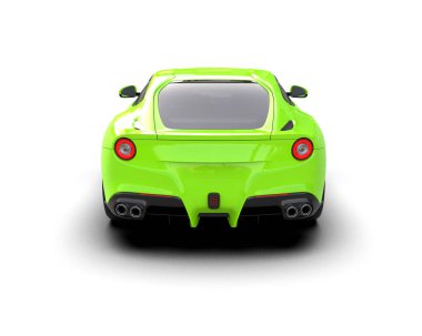 Beyaz zemin üzerinde izole edilmiş 3D resimleme spor araba