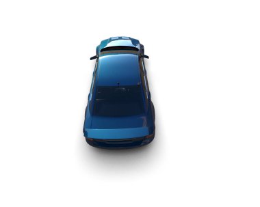 Beyaz arka planda izole edilmiş bir spor araba. 3d oluşturma 