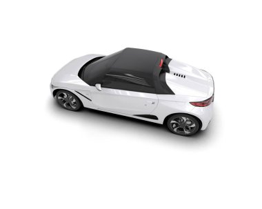 Beyaz arka planda izole edilmiş bir spor araba. 3d oluşturma 