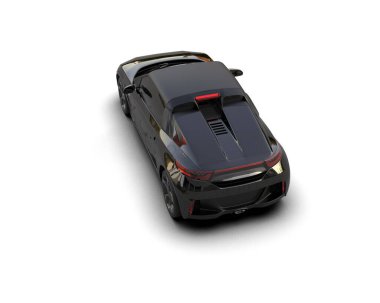 Beyaz arka planda izole edilmiş bir spor araba. 3d oluşturma 