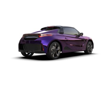 Beyaz arka planda izole edilmiş bir spor araba. 3d oluşturma 