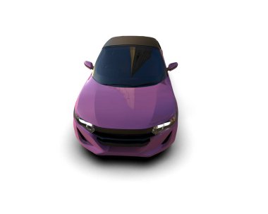 Beyaz zemin üzerinde izole edilmiş 3D resimleme spor araba