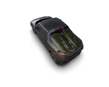 Beyaz zemin üzerinde izole edilmiş 3D resimleme spor araba