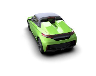 Beyaz zemin üzerinde izole edilmiş 3D resimleme spor araba