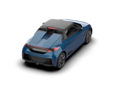 Beyaz zemin üzerinde izole edilmiş 3D resimleme spor araba