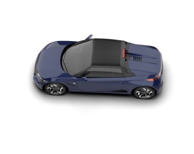 Beyaz zemin üzerinde izole edilmiş 3D resimleme spor araba