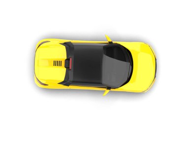 Beyaz zemin üzerinde izole edilmiş 3D resimleme spor araba