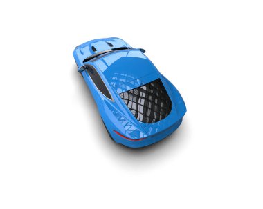 Beyaz zemin üzerinde izole edilmiş 3D resimleme spor araba