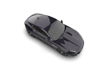 Beyaz zemin üzerinde izole edilmiş 3D resimleme spor araba