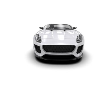 Beyaz arka planda izole edilmiş bir spor araba. 3d oluşturma 