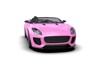 Beyaz arka planda izole edilmiş bir spor araba. 3d oluşturma 