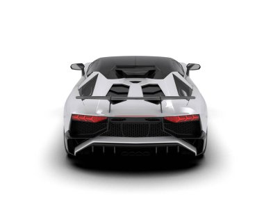 3D görüntüleme, beyaz arkaplanda izole edilmiş spor araba 