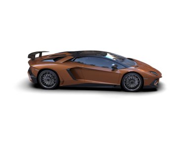 3D görüntüleme, beyaz arkaplanda izole edilmiş spor araba 