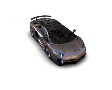 3D görüntüleme, beyaz arkaplanda izole edilmiş spor araba 