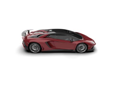 3D görüntüleme, beyaz arkaplanda izole edilmiş spor araba 