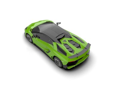 3D görüntüleme, beyaz arkaplanda izole edilmiş spor araba 