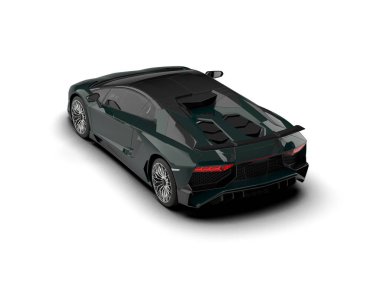 3D görüntüleme, beyaz arkaplanda izole edilmiş spor araba 