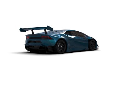 3D görüntüleme, beyaz arkaplanda izole edilmiş spor araba 