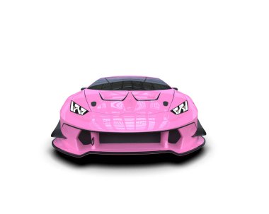 3D görüntüleme, beyaz arkaplanda izole edilmiş spor araba 