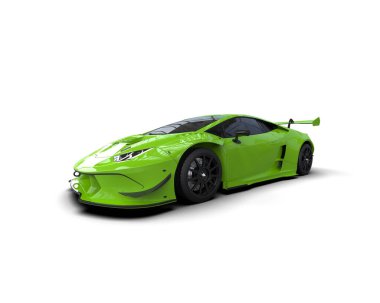 3D görüntüleme, beyaz arkaplanda izole edilmiş spor araba 