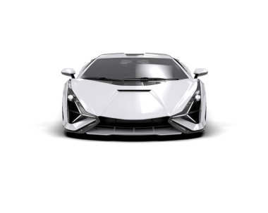 3D görüntüleme, beyaz arkaplanda izole edilmiş spor araba 