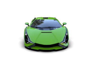 3D görüntüleme, beyaz arkaplanda izole edilmiş spor araba 