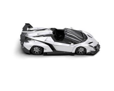 3D görüntüleme, beyaz arkaplanda izole edilmiş spor araba 