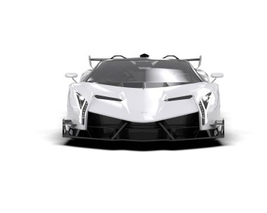 3D görüntüleme, beyaz arkaplanda izole edilmiş spor araba 