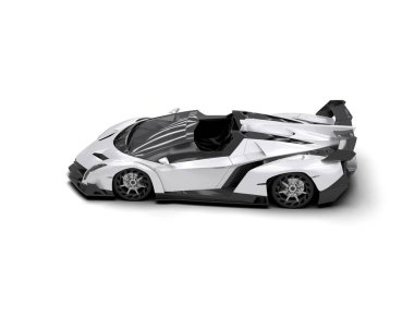 3D görüntüleme, beyaz arkaplanda izole edilmiş spor araba 