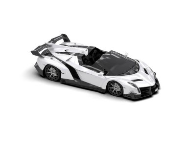 3D görüntüleme, beyaz arkaplanda izole edilmiş spor araba 