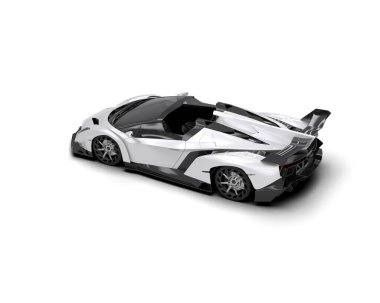 3D görüntüleme, beyaz arkaplanda izole edilmiş spor araba 