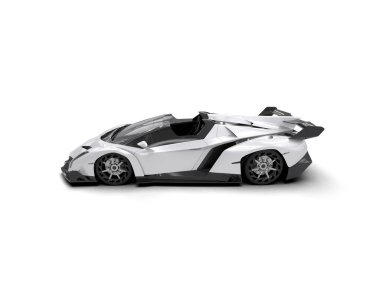 3D görüntüleme, beyaz arkaplanda izole edilmiş spor araba 