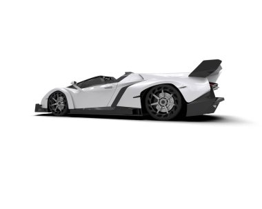 3D görüntüleme, beyaz arkaplanda izole edilmiş spor araba 