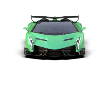 3D görüntüleme, beyaz arkaplanda izole edilmiş spor araba 