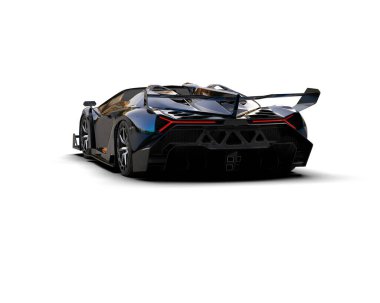 3D görüntüleme, beyaz arkaplanda izole edilmiş spor araba 