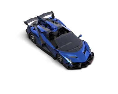 3D görüntüleme, beyaz arkaplanda izole edilmiş spor araba 